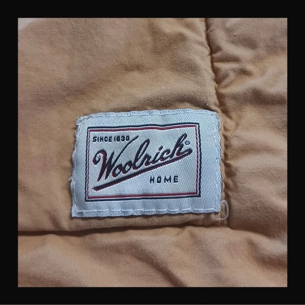Vintage Woolrich Corduroy Pillow Sham Standard Patchwork Green/Yellow/Tan